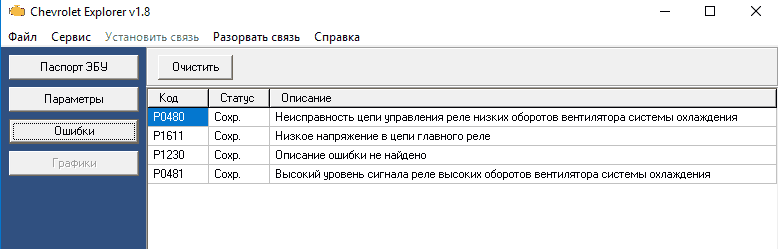 Ошибки Лачетти