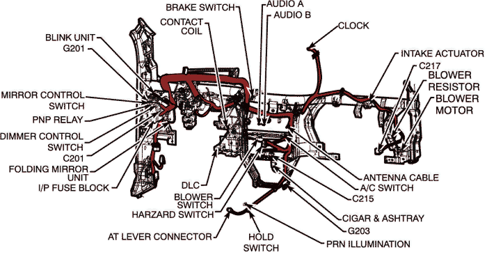 Схема цепей ЭБУ HV-240 Шевроле Авео